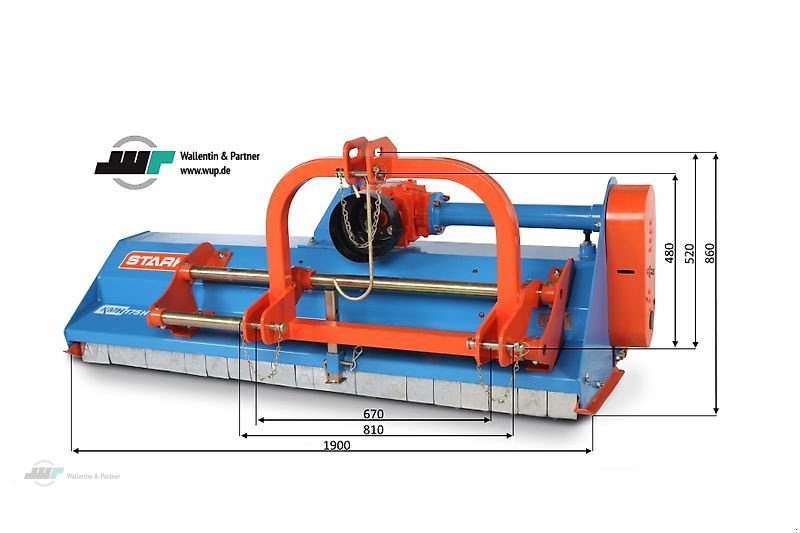 Mulcher typu Wallentin & Partner Schlegelmulcher Stark KMH 175 | Schlegelmäher Mulcher Hammerschlegel, Neumaschine v Wesenberg (Obrázok 3)